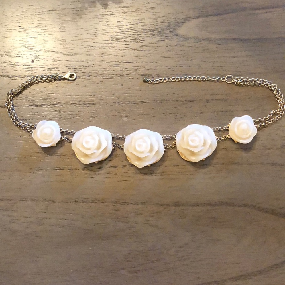 Ivory Rose/Gold Necklace from Francesca’s